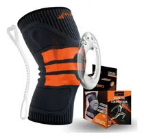 Comprar Hyperz.- Rodillera Deportiva Rótula de Gel Pad y Varillas Laterales para Soporte de Rodilla De Compresión Ideal para Gym y Crossfit Ortopédica Elástica de Neopreno Color Naranja Talla M Mediana