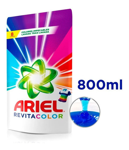 Ariel Jabon Liquido Revitacolor Doypack 800 Ml