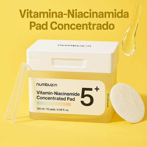 Pads Vitamina Niacinamida Numbuzin 70 Toallitas 180ml