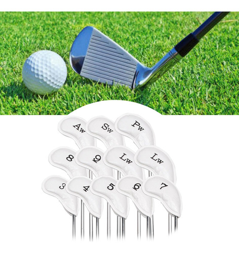 12pcs Pu Golf Iron Headcover, Golf Club Head Cover, Club