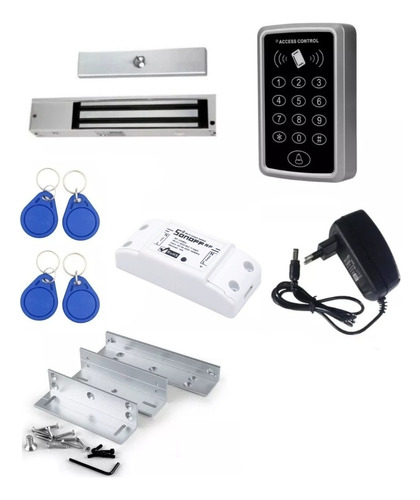 Kit Cerradura Magnética Control Acceso Wifi Cerrojo 350lbs