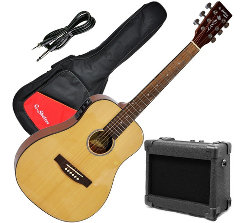 Guitarra Electroacustica Baby Viaje Fishman + Ampli + Funda