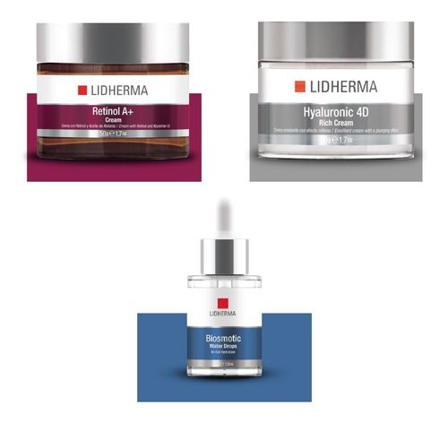 X3 Biosmotic Serum + Hyaluronic Rich + Retinol A+  Lidherma