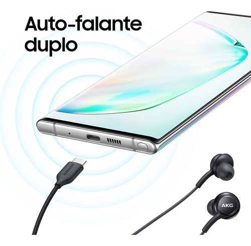 Fone Samsung Akg Usb Tipo-c Com Fio E Controles - Samsung Cor Preto