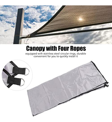 Toldo Rectangular Gris Tierra Para Exteriores Y Jardín