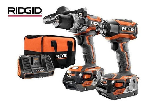 Combo 18v Martillo 1/2 + Pistola De Impacto 1/4 Marca Ridgid