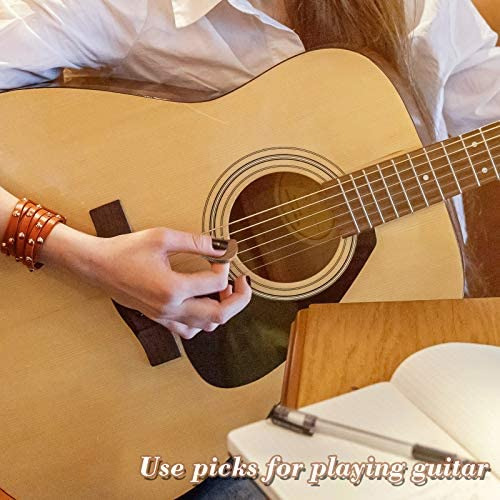 Soporte Para Caja De Púas De Guitarra Con 3 Púas De Guitarra