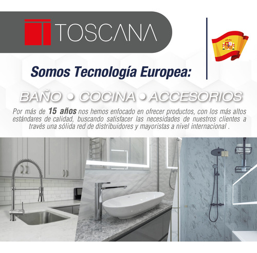 Llave Mezcladora Toscana Monomando de Lavabo de Acabado Cromado Color Negro Mb-881