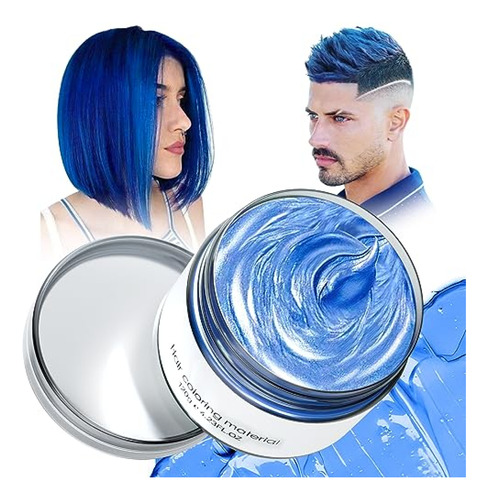 Tinte Temporal Para Cabello  Cera Para El Cabello Azul, Cera