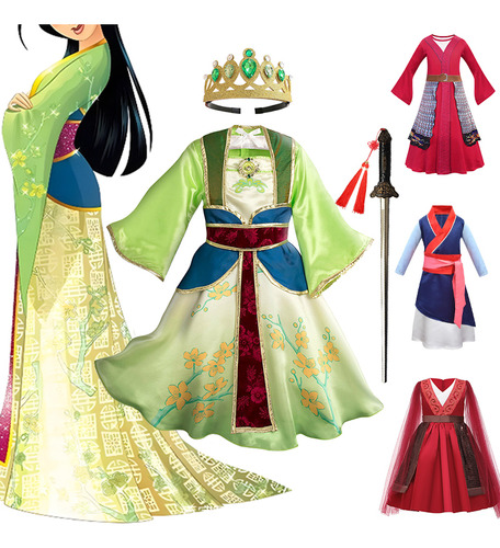 Disfraz De Princesa Mulán Para Niñas, Disfraz De Hanfu Para Niños
