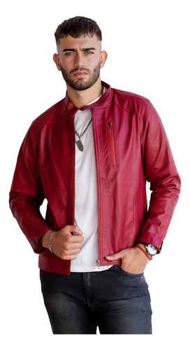 Campera De Cuero Vacuno 100% Legitimo De Hombre - Camp Gabri