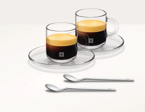Nespresso Juego De Tazas Doble Espresso Con Plato Y Cuchara