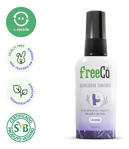 Freecô Lavanda 60ml - Bloqueador De Odores Sanitários
