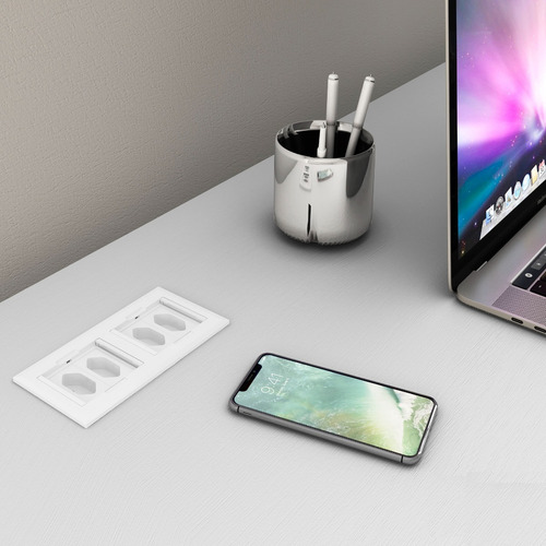 Imagem 6 de 9 de Caixa De Tomada Para Mesa Com 2 Tomadas 1 Hdmi 1 Usb