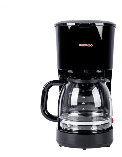 Cafetera Automática Negra Daewoo 1.5 L 12 Tazas Color Negro