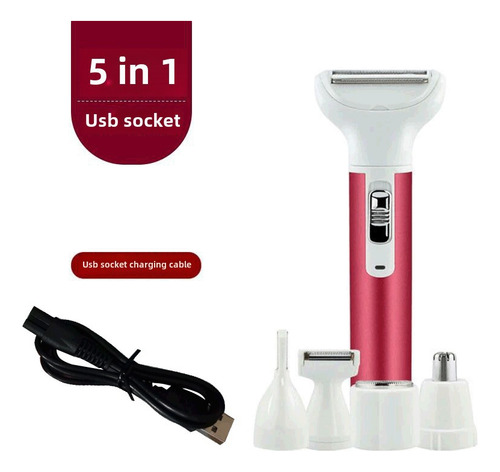 Set De Afeitadora Recargable 5 En 1 Para Mujer