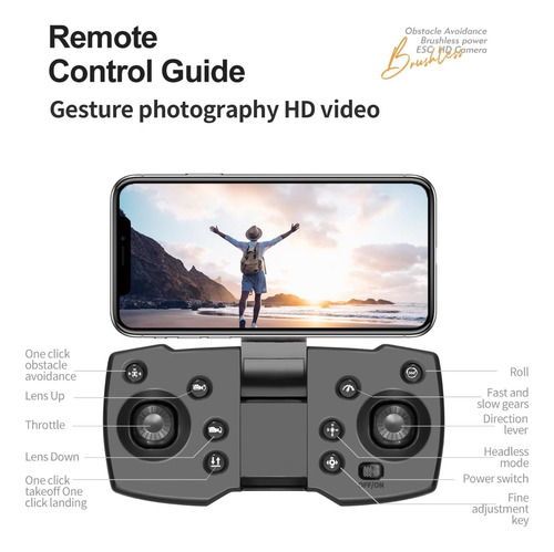 1080p Hd Fpv Drones Plegables Con Motores Sin Escobillas, Rc