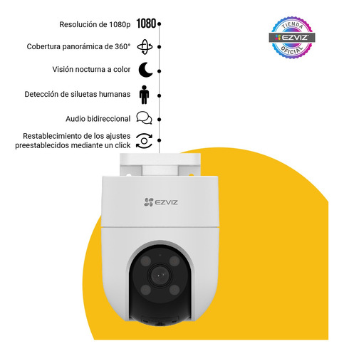 Kit 2 Camaras De Seguridad Ezviz Wifi 1080p + Sd 32gb Blanco