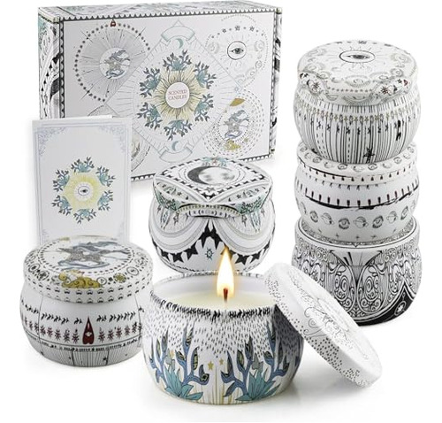 Conjunto Regalo De Velas Aromáticas De Cera De Soja Natural