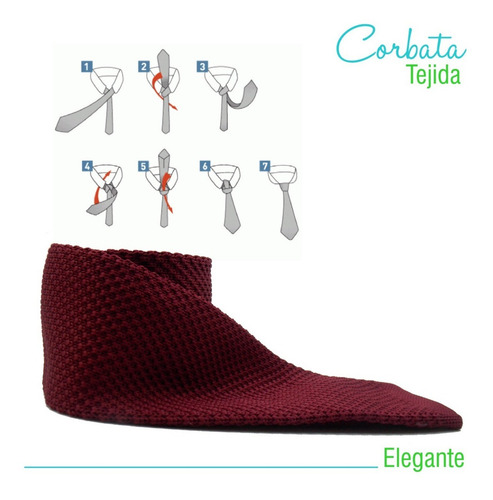 Corbata Tejida 100% Poliester 1.45 Mts. Color Marrón
