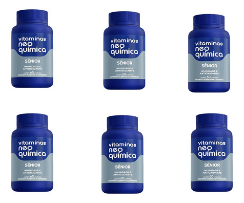 Kit 6 Vitaminas Neo Química Sênior 60 Comprimidos - Cosmed