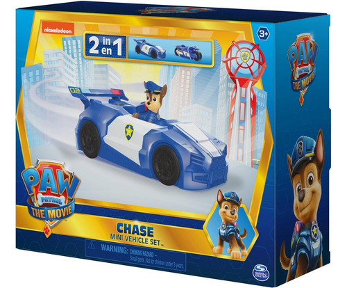 Paw Patrol Chase Mini Vehículo De Película Conjunto De 2 En