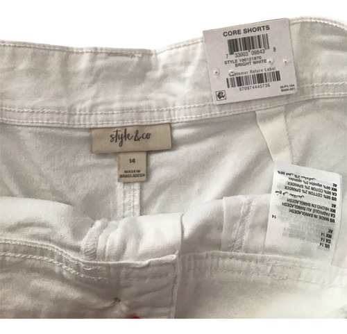 Shorts Blanco Style&co Talla 14 Nuevo