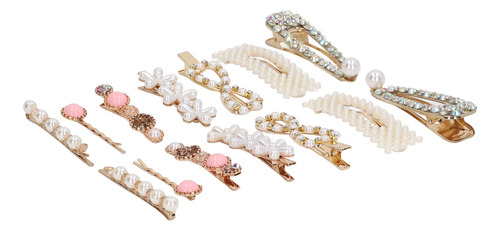 Juego De Pinzas Para El Pelo Simulation Pearl Barrettes, 14