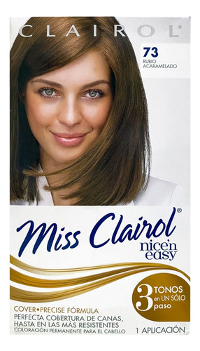 3 Pzs Miss Clairol Tinte Permanente Dama 73 Rubio Acaramelad