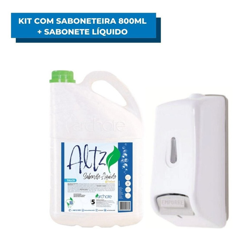 Dispenser Saboneteira 800ml + Sabonete Líquido Erva Doce 5l