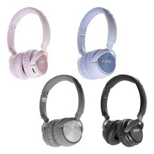 Fone De Ouvido Confortável Headphone Bluetooth Kaidi Kd-750 Cor Cinza