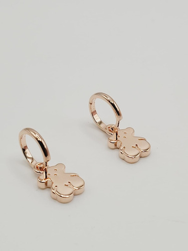 Aretes Rosa Bear Tous + Estuche Y Bolsa