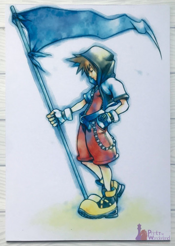 Cuadro Artesanal De Kingdom Hearts - Sora