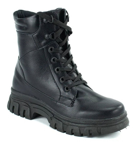 Bota Feminino Coturno Mooncity Tratorado 72162 Preto