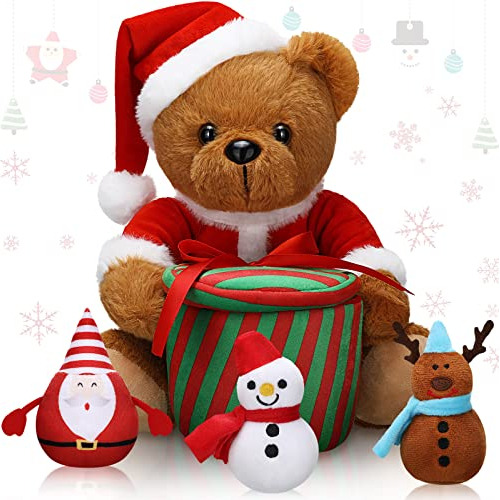 Animales De Peluche De Navidad De 10 Pulgadas, Lindos P...