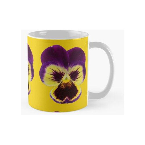 Taza Pansy Fotografía Botánica - Flor De Pensamiento Púrpura