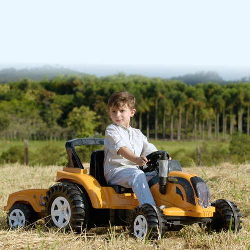 Trator Infantil Elétrico 12v Para Crianças C/ Caçamba Biemme
