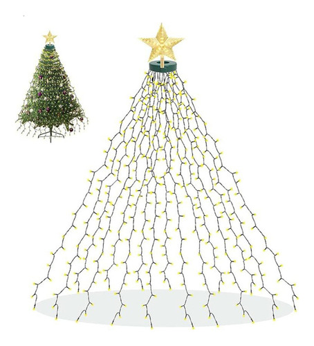Luces De Árbol De Navidad, 8 Modos De Iluminación, 400 Led C