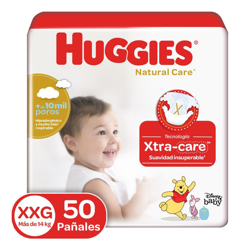 Pañales Huggies Natural Care Etapa 5/xxg X 50und