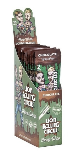  Lion Rolling Circus Caja Box Papel Hemp Wraps Chocolate 