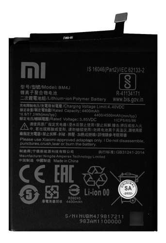 Imagen 3 de 3 de Batería Redmi Note 8 Pro Bm4j
