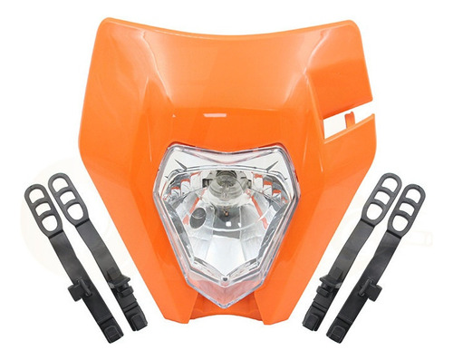 Carcasa Negra Del Faro H4 Faro De Conversión Motocross Ktm