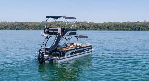 Lancha Pontoon F Boat 9500 Duplo Deck, Com Motor Mercury 300