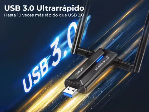 Adaptador Wifi 6e Ax3000 Usb Mt7921a 2.4/5/6ghz Carrello