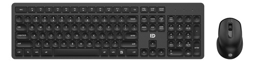 Teclado Y Mouse Inalambrico Usb Para Windows Y Mac Negro