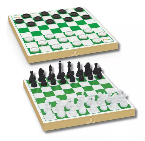 Jogo tabuleiro 6x1 xadrez damas trilha ludo domino varetas jungee