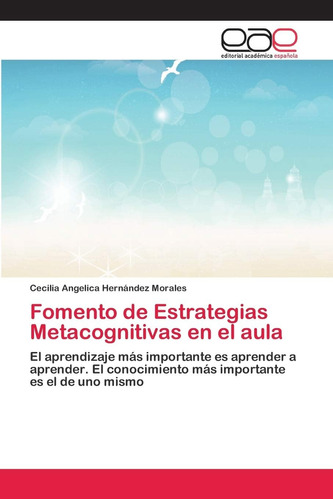 Libro: Fomento Estrategias Metacognitivas Aula: El
