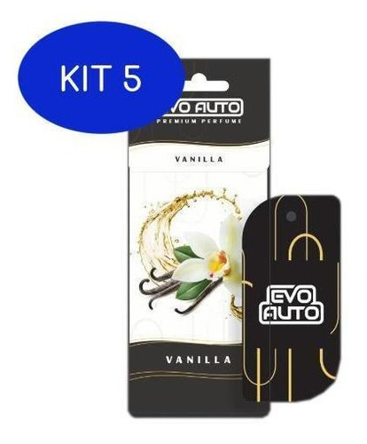 Kit 5 Aromatizante Automotivo Evo Vanilla Premium