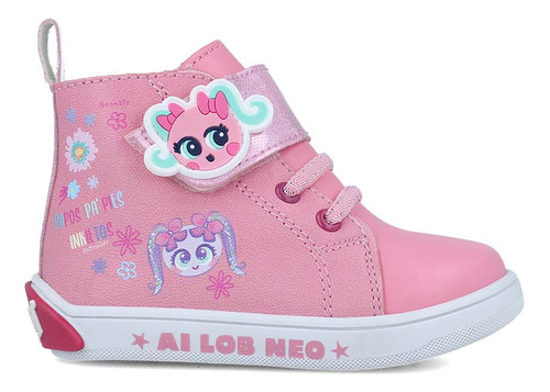 Tenis Bota Distroller Niña Sintético Casual Rosa (13.0 - 14.