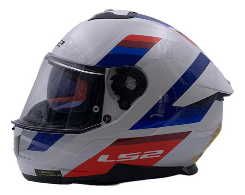 Casco Integral Ls2 Ff808 Kpa Stream Ii Vintage Blue Con Lent